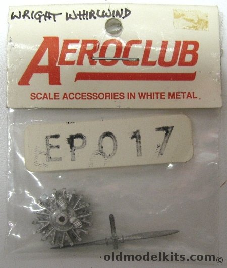 Aeroclub 1/72 Wright Whirlwind Engine With Propeller, EP017 plastic model kit